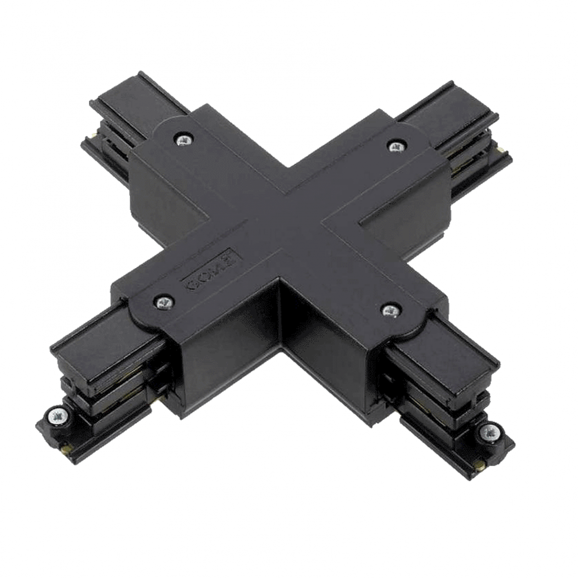 X-Vorm Connector 3-Fase Rails - Zwart | 3-Fase railsystemen - Outledtl.nl